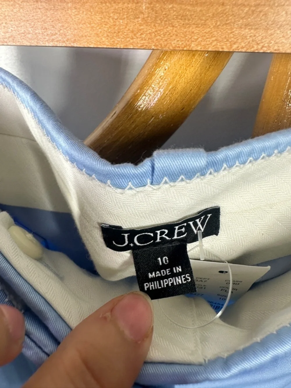 NWT J.Crew Essential Straight-Leg Pant Frozen Lake Blue Sz 10